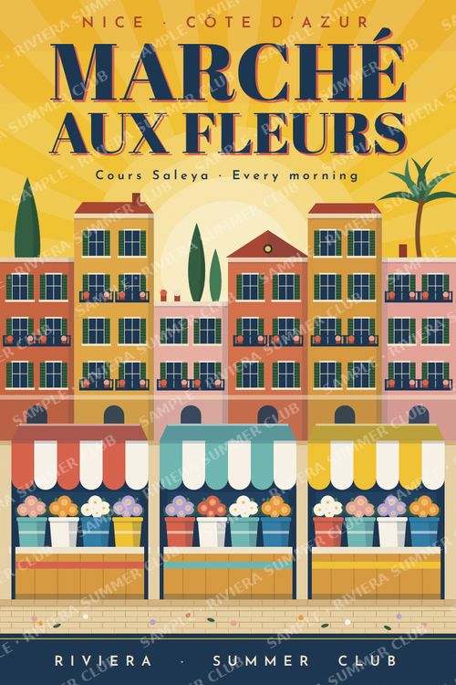 MARCHÉ AUX FLEURS poster